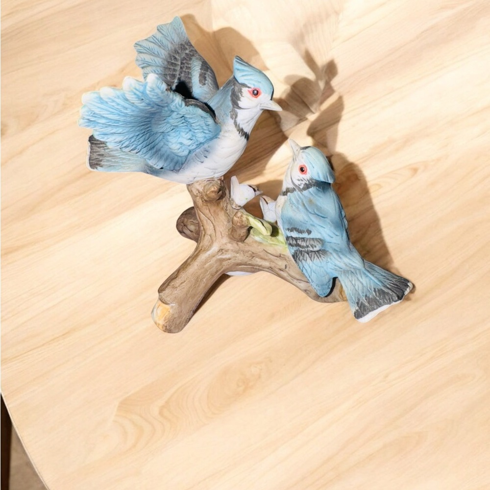 RARE 1989 Arnart Royal Carlton Porcelain Bluejays